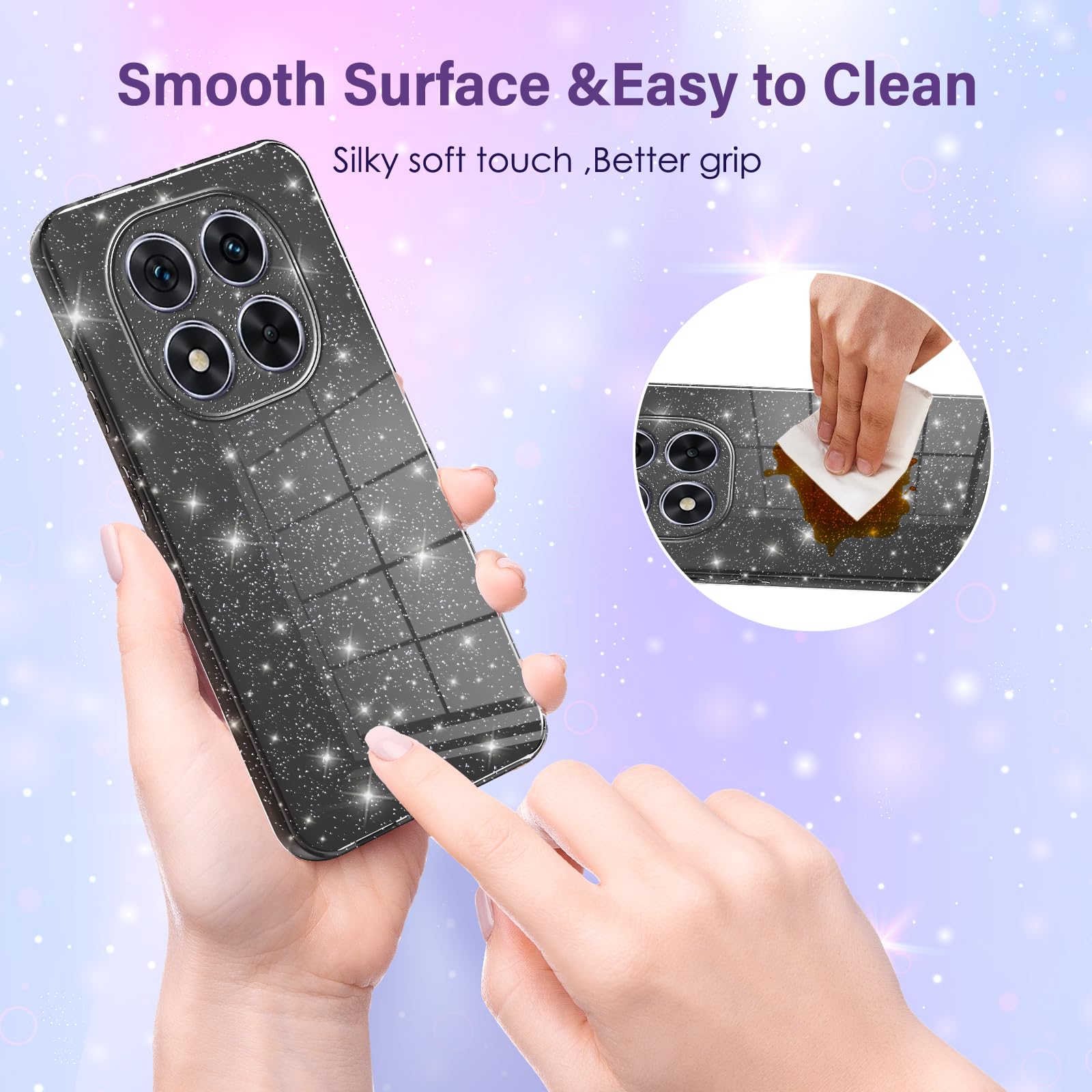 Note14pro Custodia in silicone con supporto per placcatura