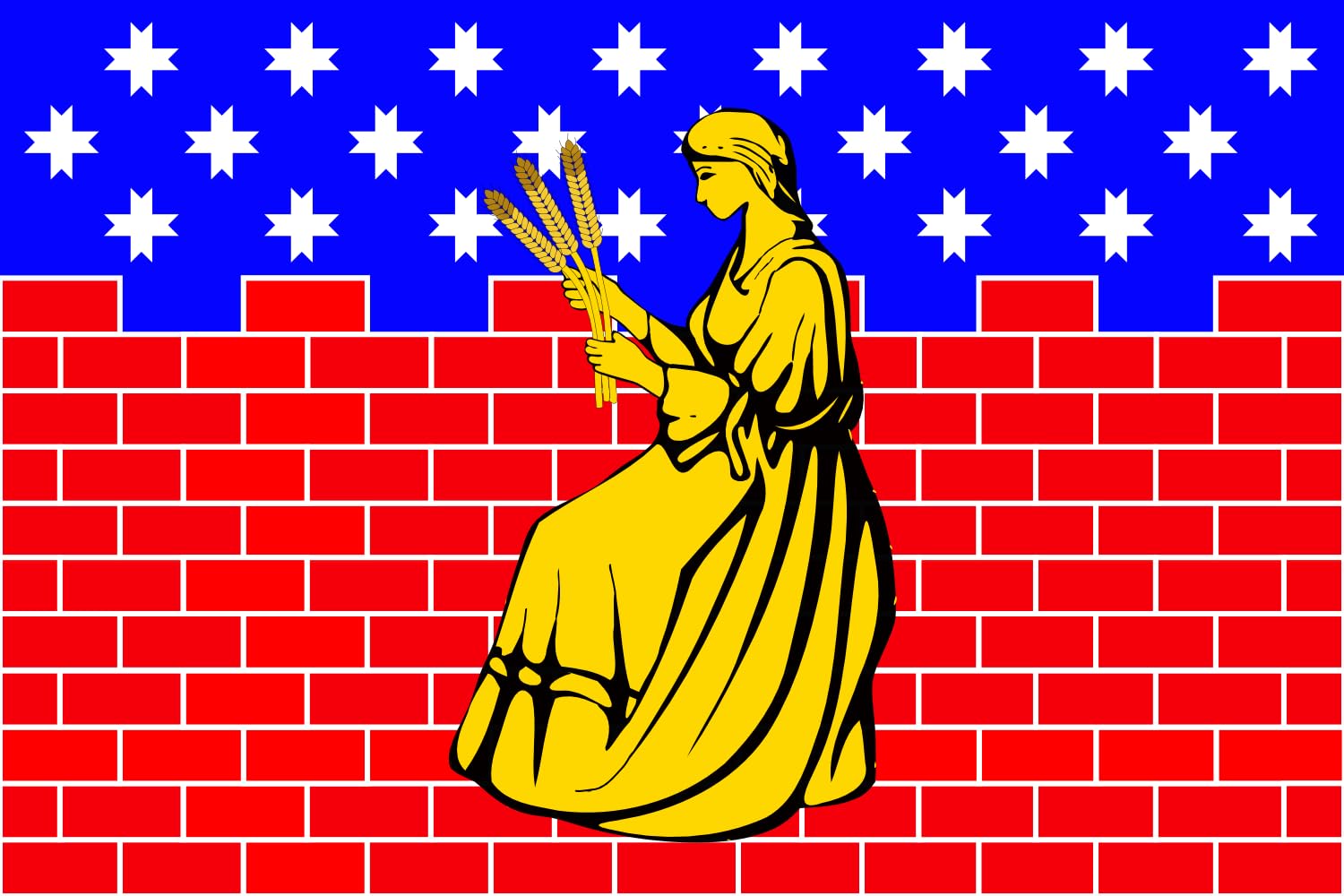Grand drapeau Novoe Deviatkino Leningrad oblast pour décoration murale et événements