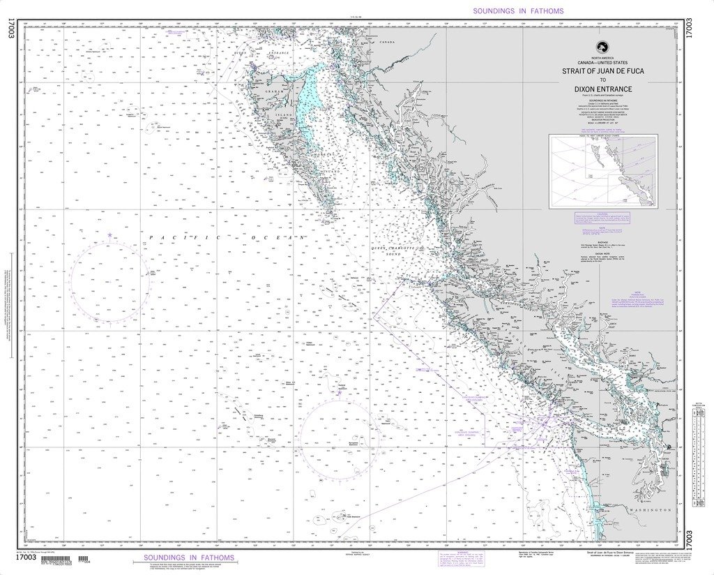NGA Chart 17003: Strait of Juan de Fuca to Dixon Entrance