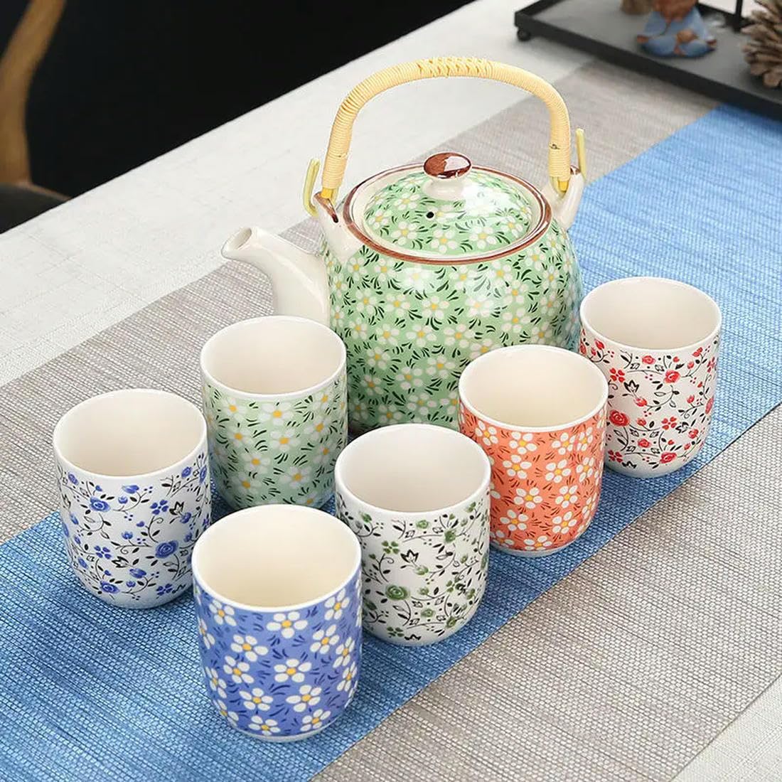 1 garnek 6 filiżanek kreatywny ceramiczny zestaw do herbaty ręcznie robiony dzbanek do herbaty kubek chińska porcelana prezent kung fu herbata kwiatowa herbata biuro podróż teaware