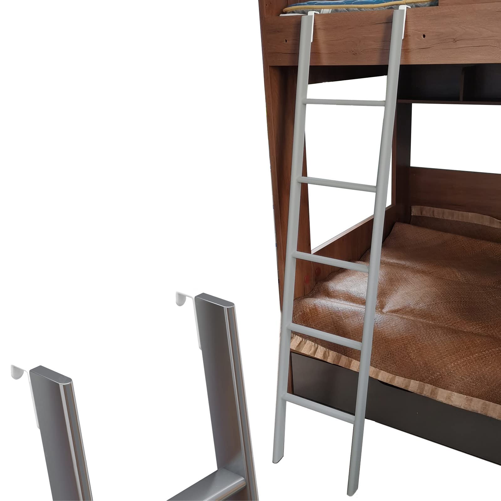 Échelle de lit superposé double blanche pour le confort du lit de votre dortoir