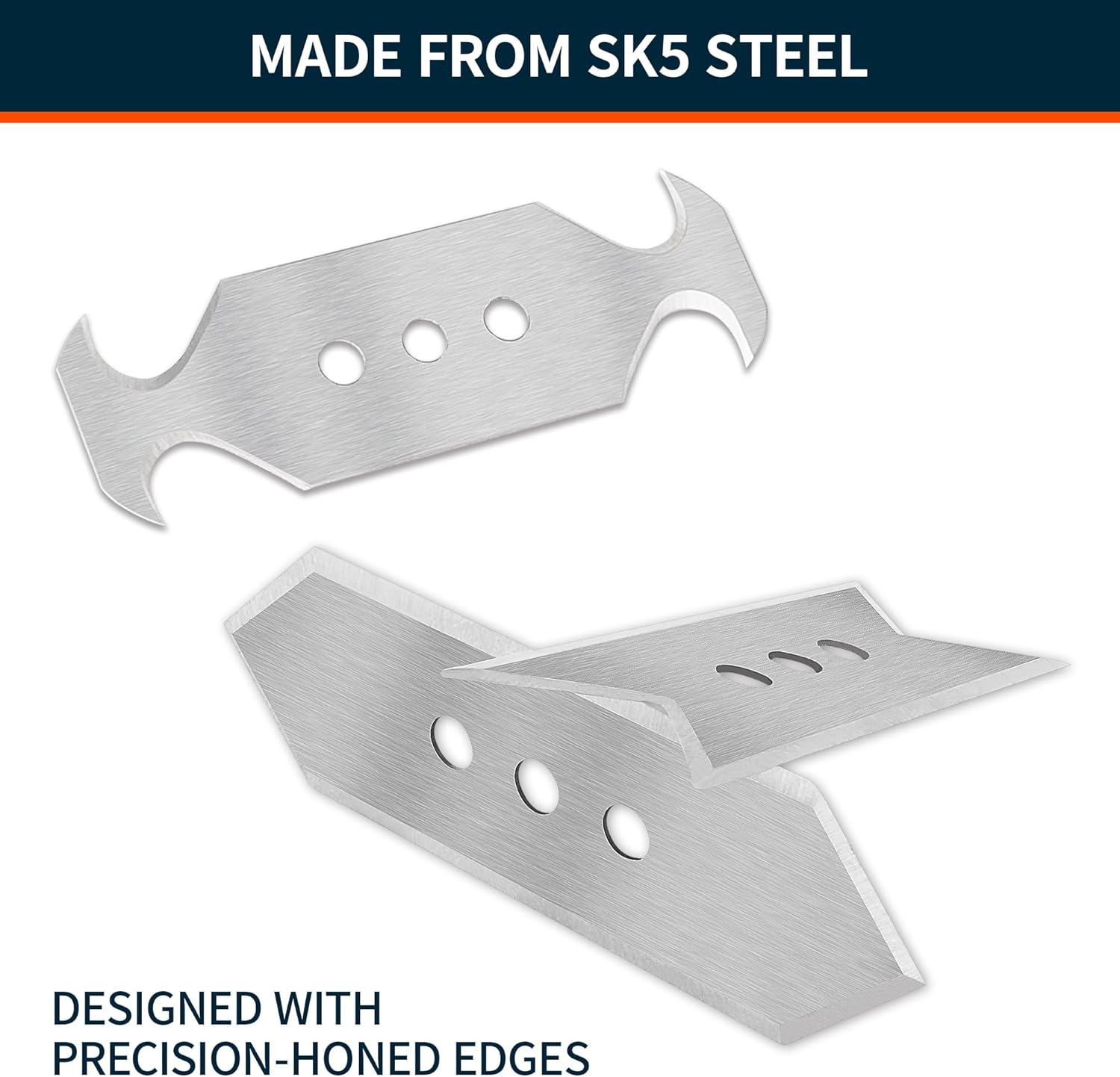 15pcs Utility Knife Blades, 3 x Blades, SK5 Steel Replacement Blades Designed for Inwell Heavy Duty Utility Knife.