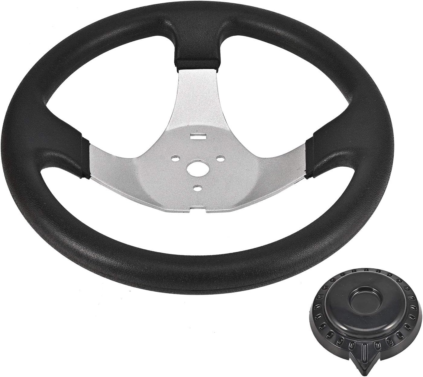 Trkimal Volante, volante de carreras, volante de kart, 300 mm, volante universal de aleación de aluminio, para Go Kart SUV, Racing Cart Accesorios