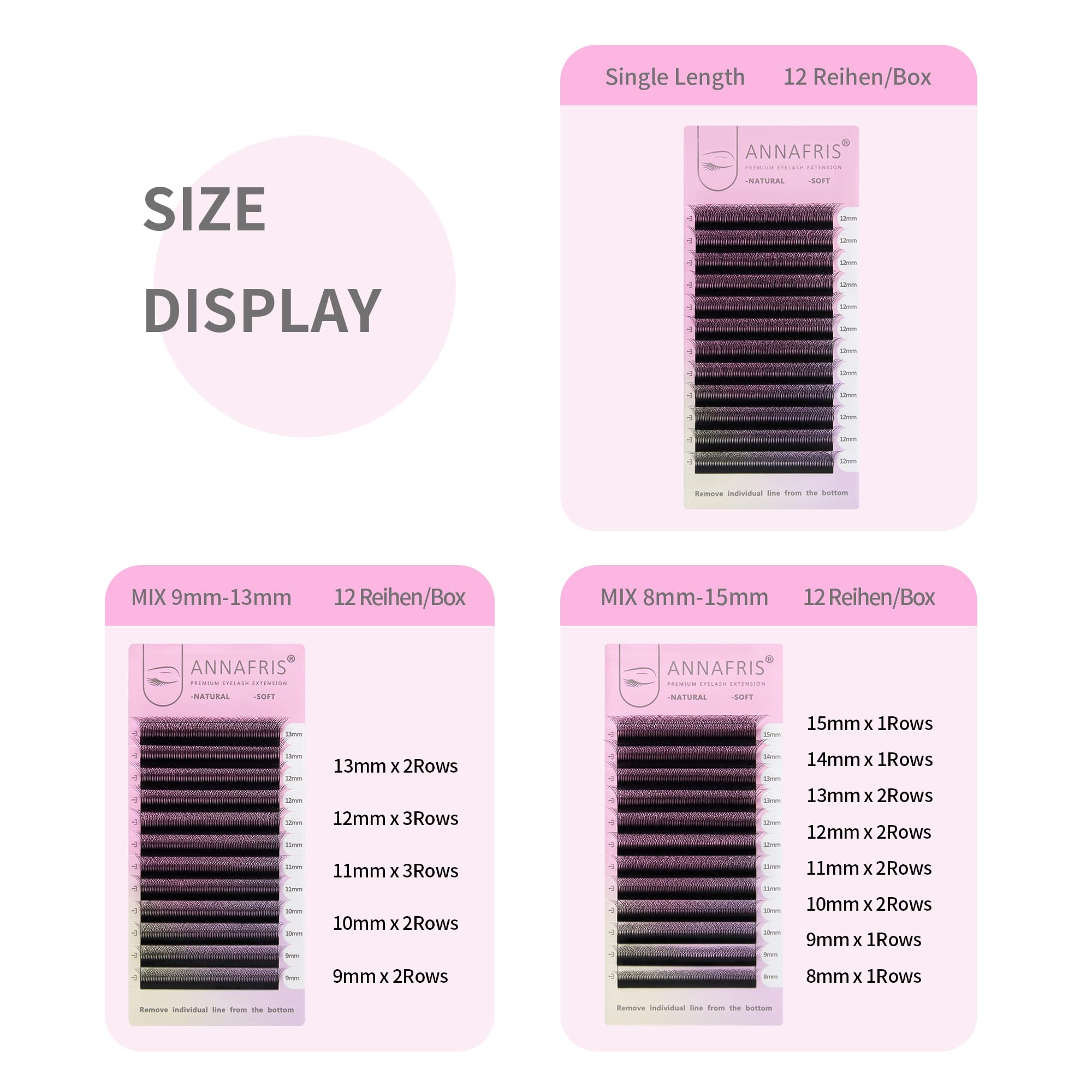 6D W Extension Ciglia 0.07 C 8-15mm Premade Fan Lash Russian Volume Ventole Ciglia Ciuffetti 6D Eyelash Extension Professional(6D 0.07 C 8-15mm)