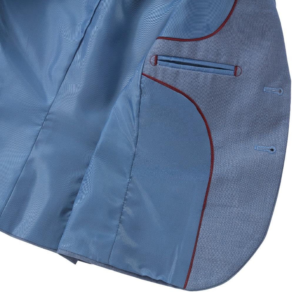Lito Angels Completo Elegante per Bambino, 5 Pezzi (Giacca, Gilet, Camicia, Cravatta, Pantaloni), vestibilità Slim, Blu/Navy/Nero, Taglie 2-13 Anni