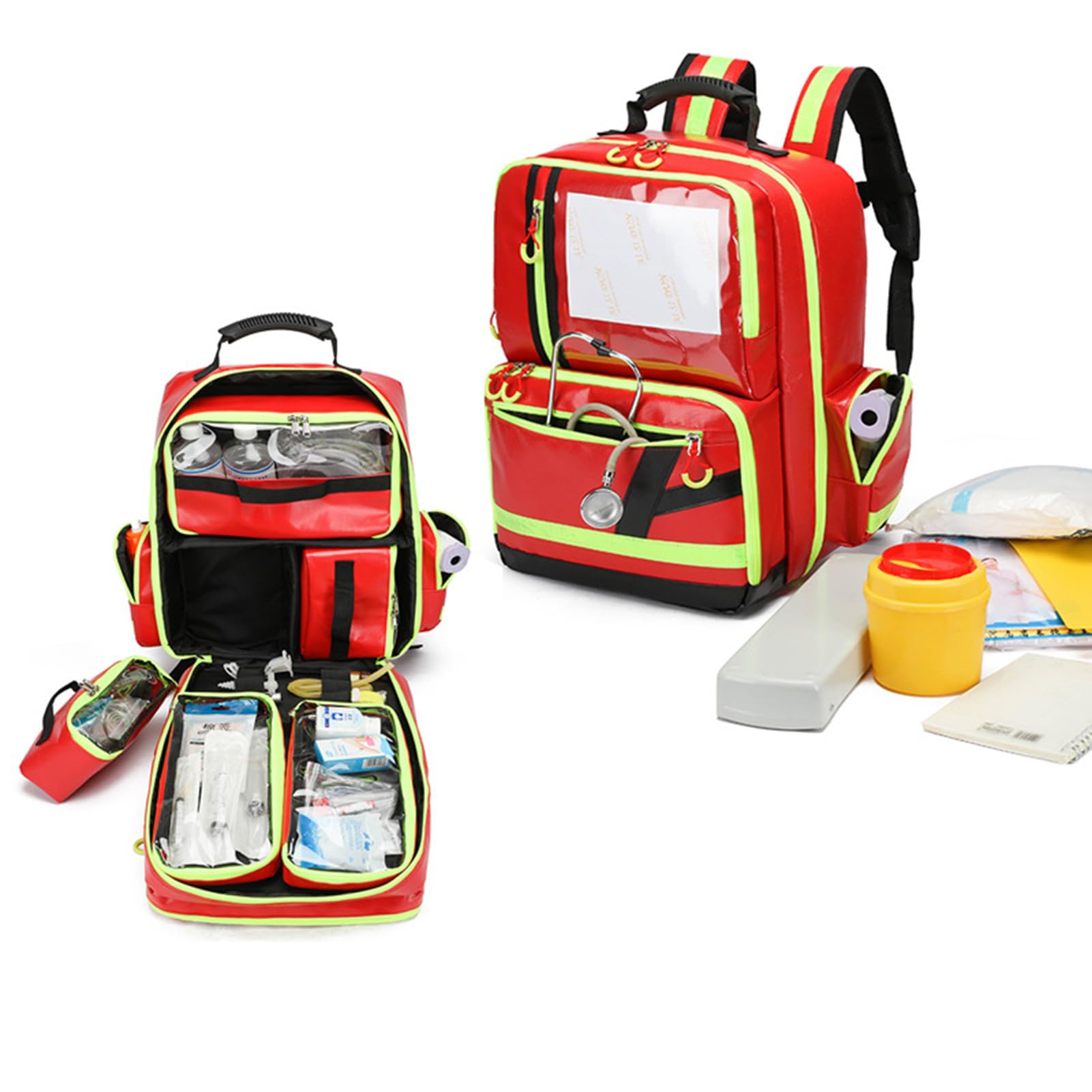 Mochila profesional de primeros auxilios para traumatismos EMT, organizador de suministros médicos de emergencia para paramédicos, ideal para coche, hogar, camping y senderismo
