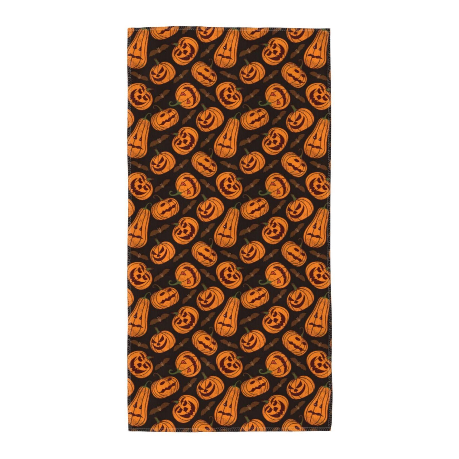 SDEGTHO Halloween Pumpkin Fashion Printed Bath Towel High Water Absorption For Hiking Trip