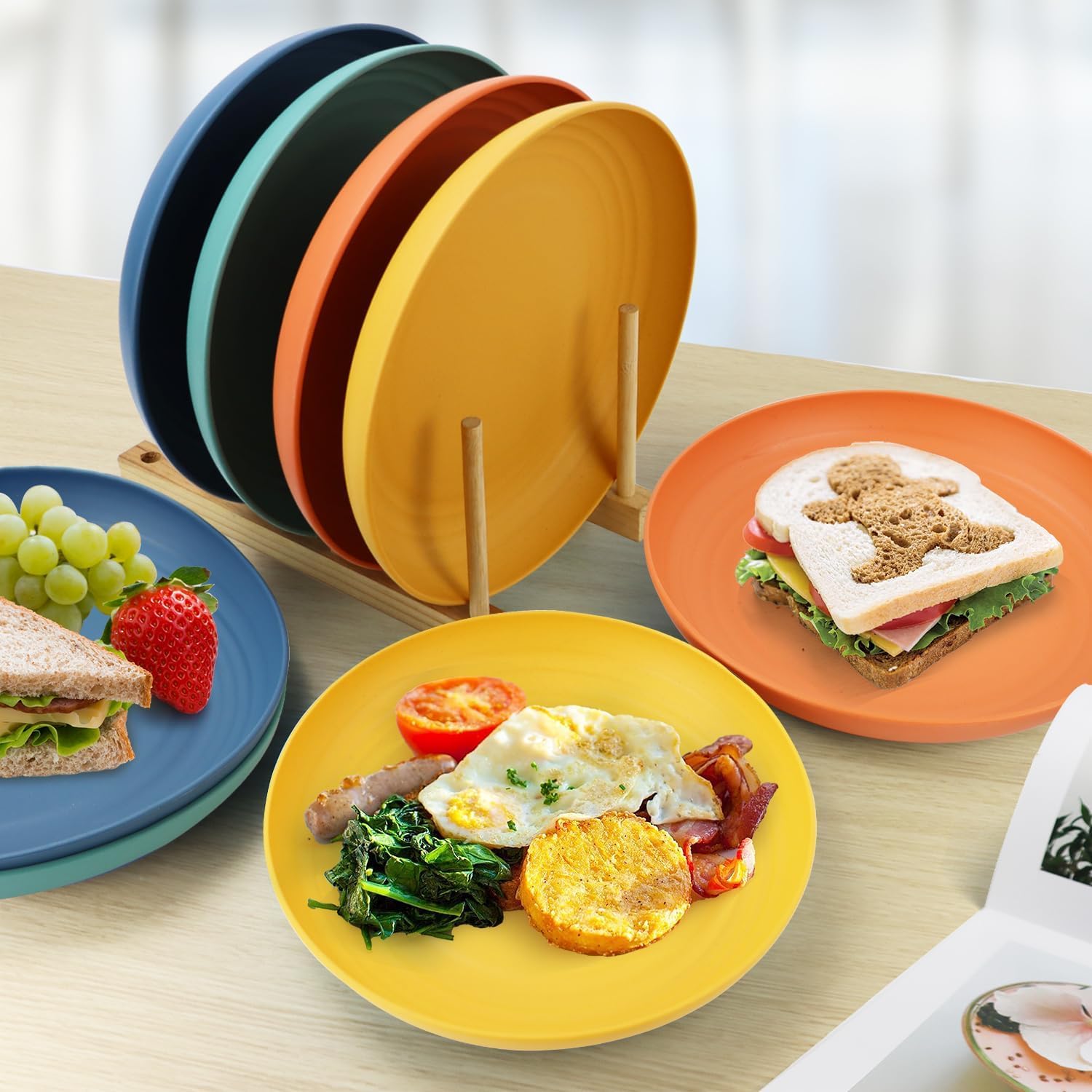Wheat Straw Dinner Plates - Eco-Friendly & Durable -3
