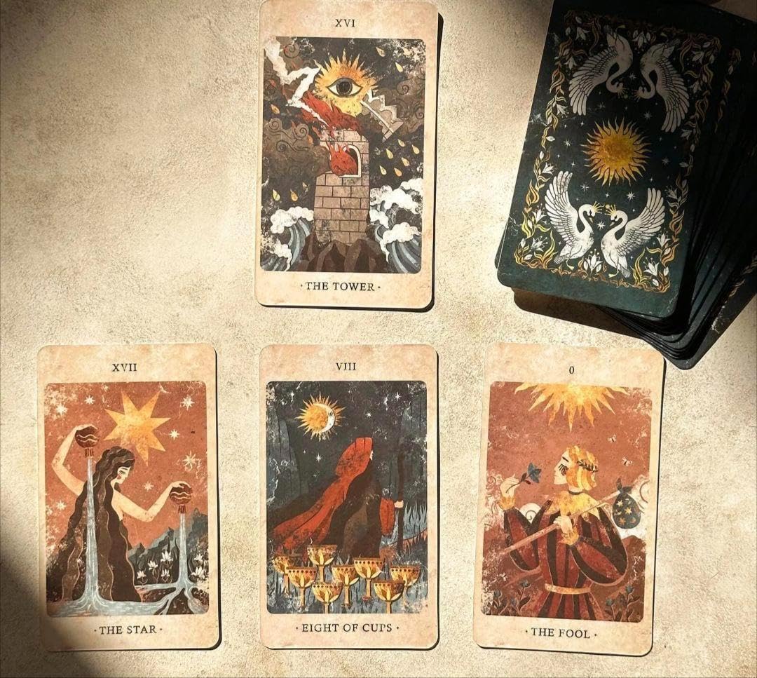 限定特価品✨高級感溢れる美しいカード✡明晰夢タロットカード ブラックver 限定特価品✨高級感溢れる美しいカード✡明晰夢タロットカード