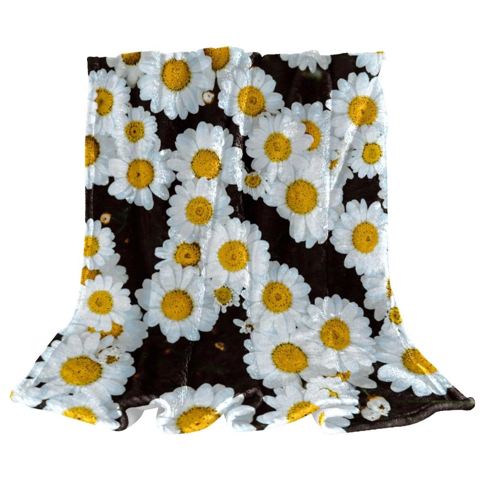 Couverture polaire marguerite contre le froid sur votre divan ou votre lit