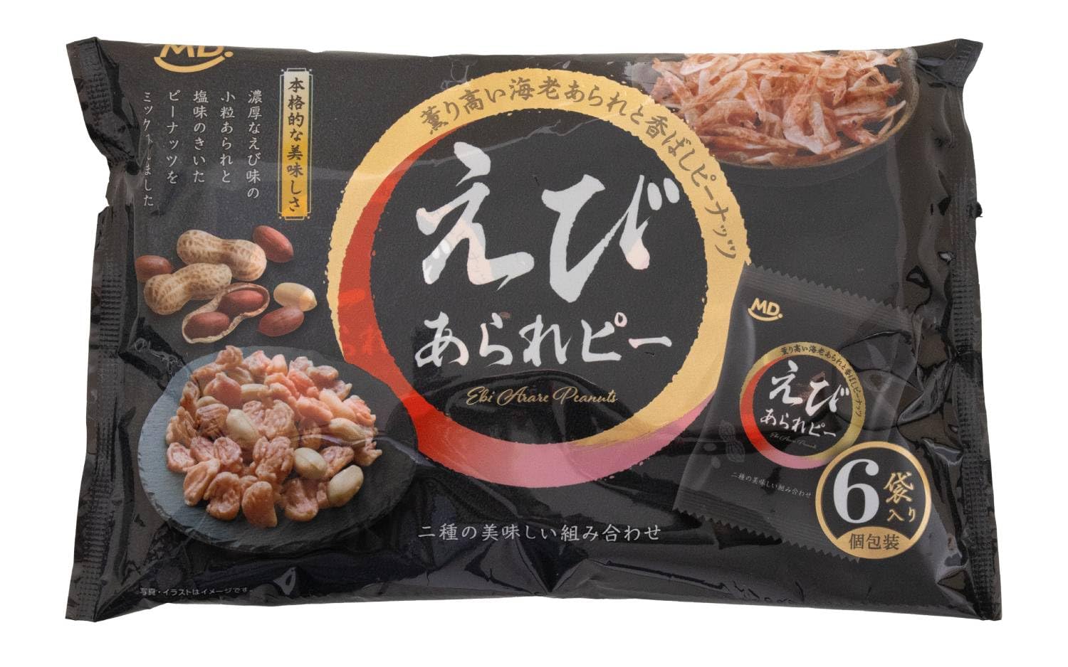 【46%OFF】【821円】 MD えびあられピー 6袋×4袋
