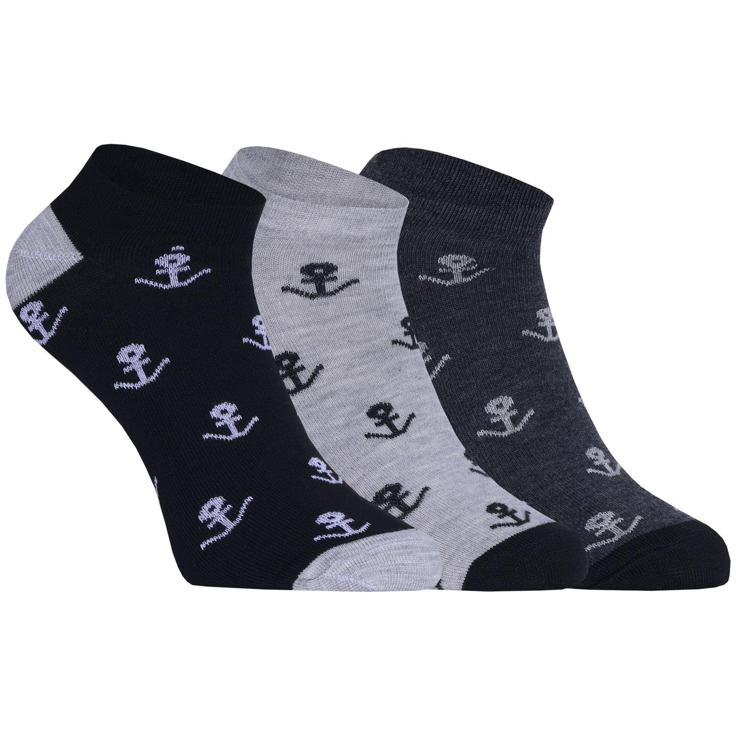 usoxo Men's Printed Ankle Length Socks I Made with Durable, Breathable Combed Cotton I Odour-Free & Lightweight I Free Size Comfortable Sock for Daily Gym Sport Formal Running Casual Wear – Set of 3-picture-20