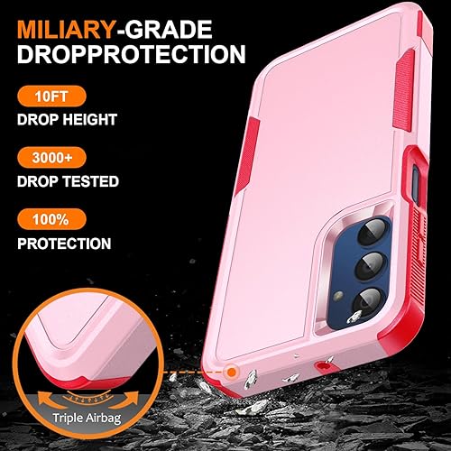 Miniatura 10 de Ezanmull Funda para teléfono Samsung Galaxy A15 5G, protección contra caídas de grado militar de 15 pies protector de pantalla de vidrio + protector