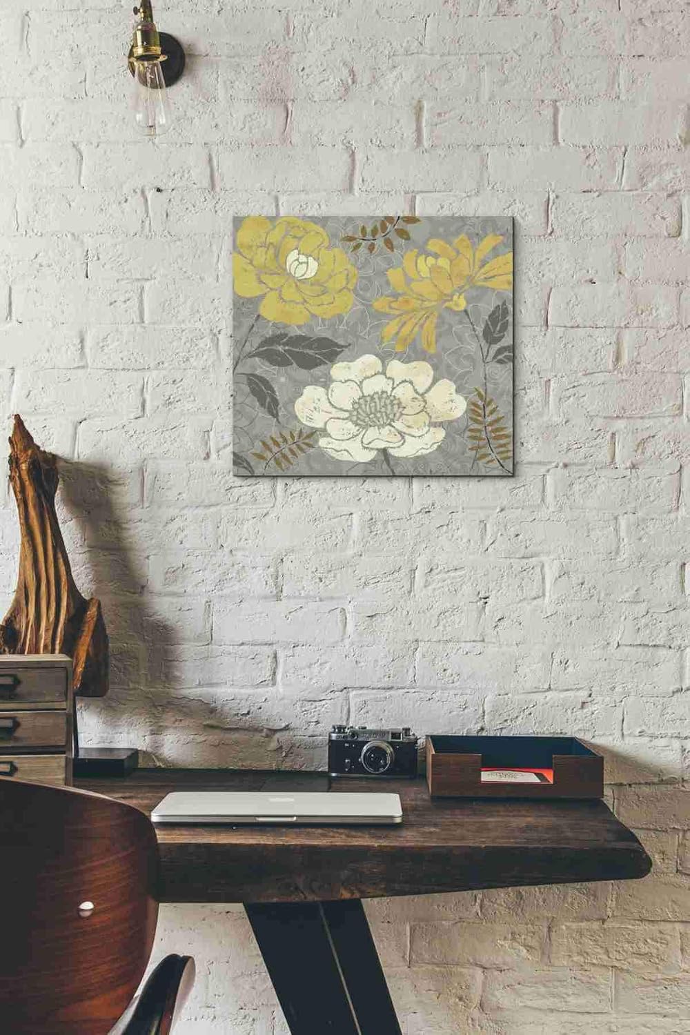 Epic Graffiti 'Morning Tones Gold II' by Daphne Brissonet, Canvas Wall Art, 12"x12"