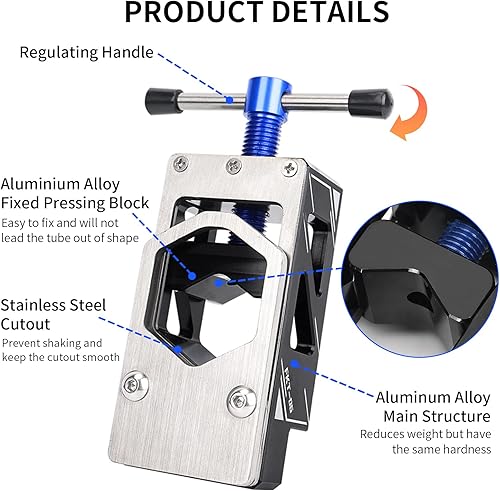 Miniatura 4 de Guía de sierra de bicicleta para carreteras, horquillas, poste de asiento, manubrio de bicicleta, guía de sierra de corte ajustable para corte
