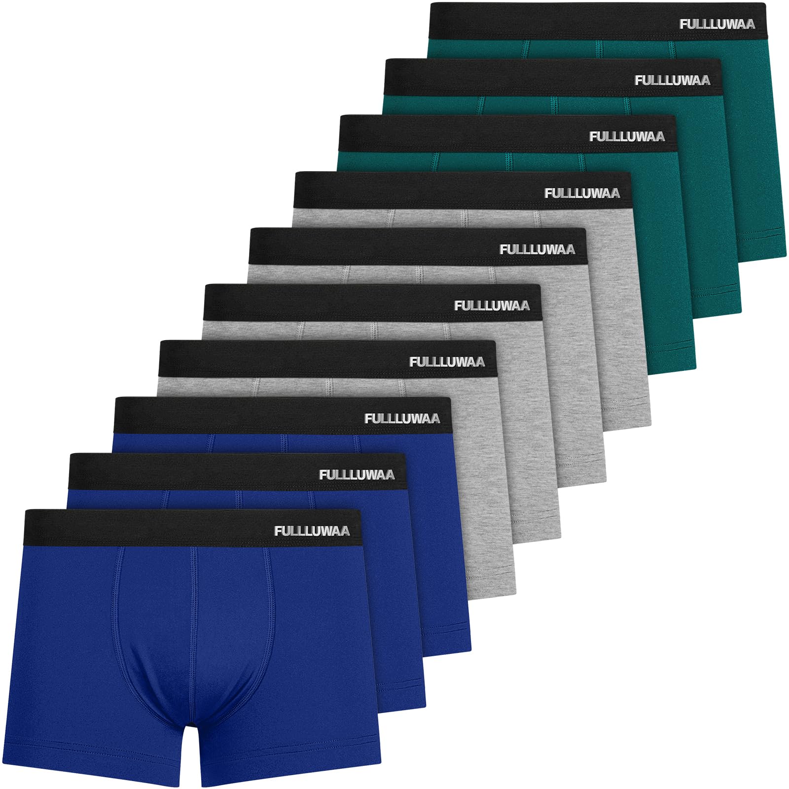 Fulllluwaa Boxer Uomo 10 Pezzi – 95% Cotone, Elasticità, Taglia M-4XL, Lavorazione Squisita & Tessuto Morbido
