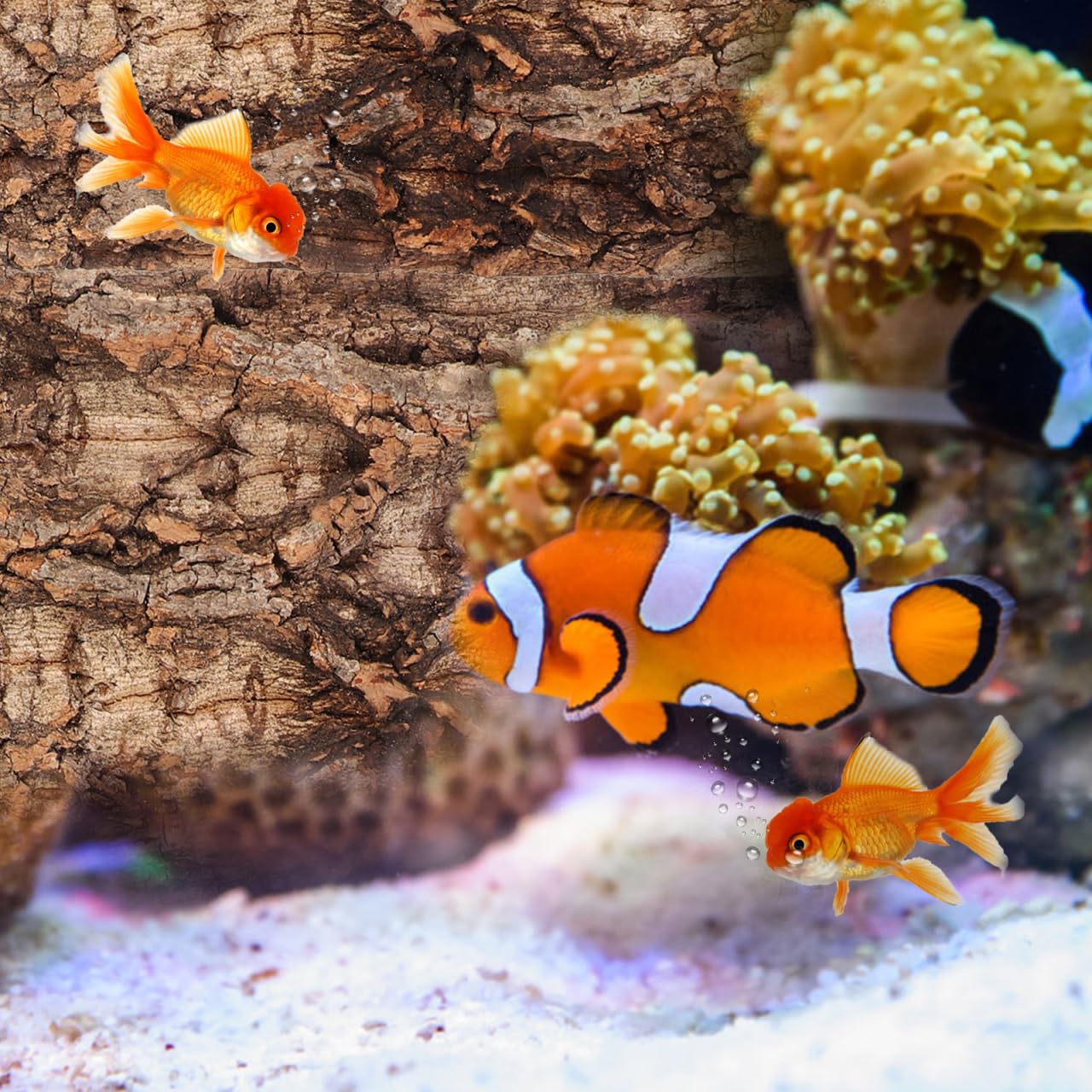 POPETPOP 3 Pezzi Corteccia di Sughero Naturale per Terrario, Sfondo per Rettili, Decorazione per Acquario e Vivario, Kit Varie Dimensioni per Drago Barbuto e Geco