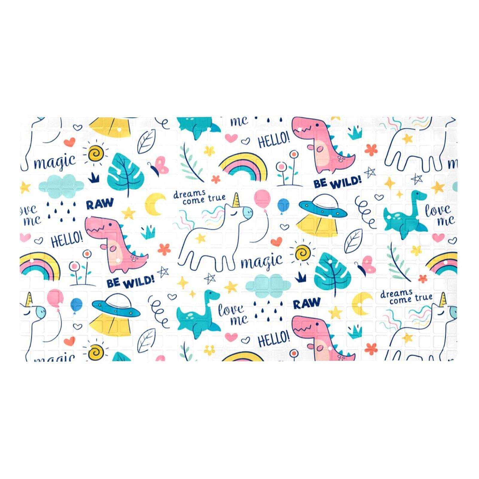Tapis de bain antidérapant 40x70 pour baignoire enfant et personne âgée