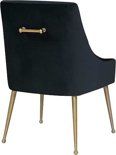 Miniatura 18 de TOV Furniture The Beatrix Collection - Silla auxiliar tapizada de terciopelo, estilo moderno, color azul marino marino,Negro
