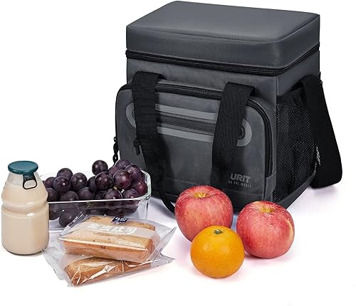 Miniatura 7 de TOURIT Lonchera grande con aislamiento de 14 litros para hombres trabajo escuela gris oscuro