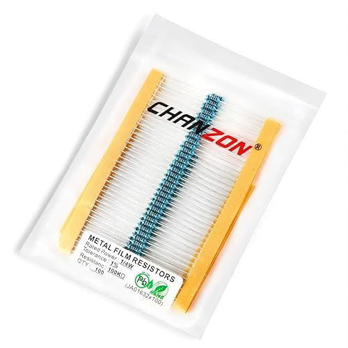 Vista 401 de Chanzon 100pcs 1/4W (0.25W) 33K Ω ohmios Resistencia fija de película metálica 0.01 ±1% Tolerancia 33KR MF Resistencias de orificio pasante