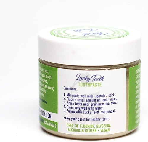 Miniatura 3 de Pasta dental orgánica Lucky Tooth-All Natural, reineraliza y fortalece los dientes y las encías. (2 oz)