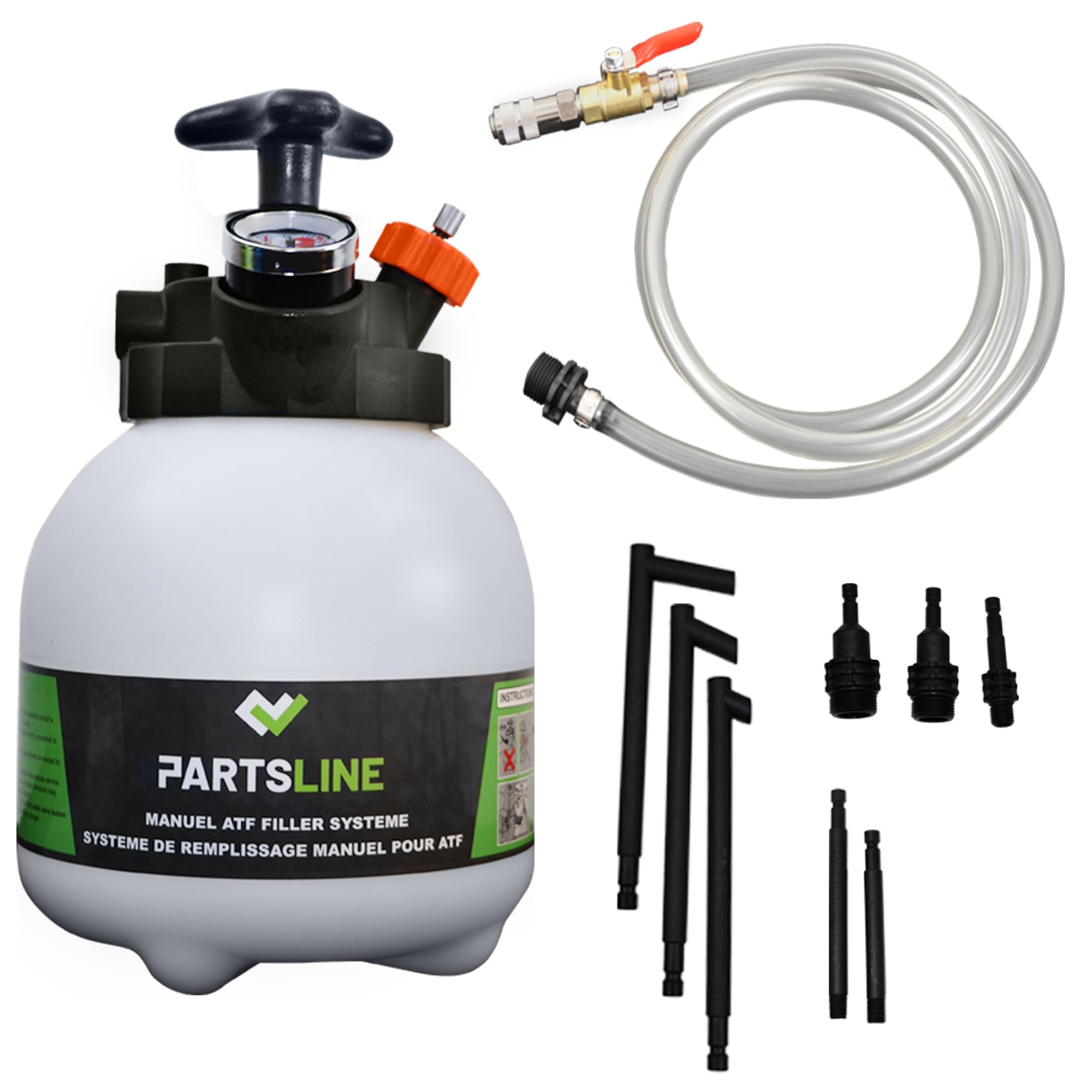 Partsline Pompe Manuelle de Remplissage d'Huile de Boîte avec Adaptateurs