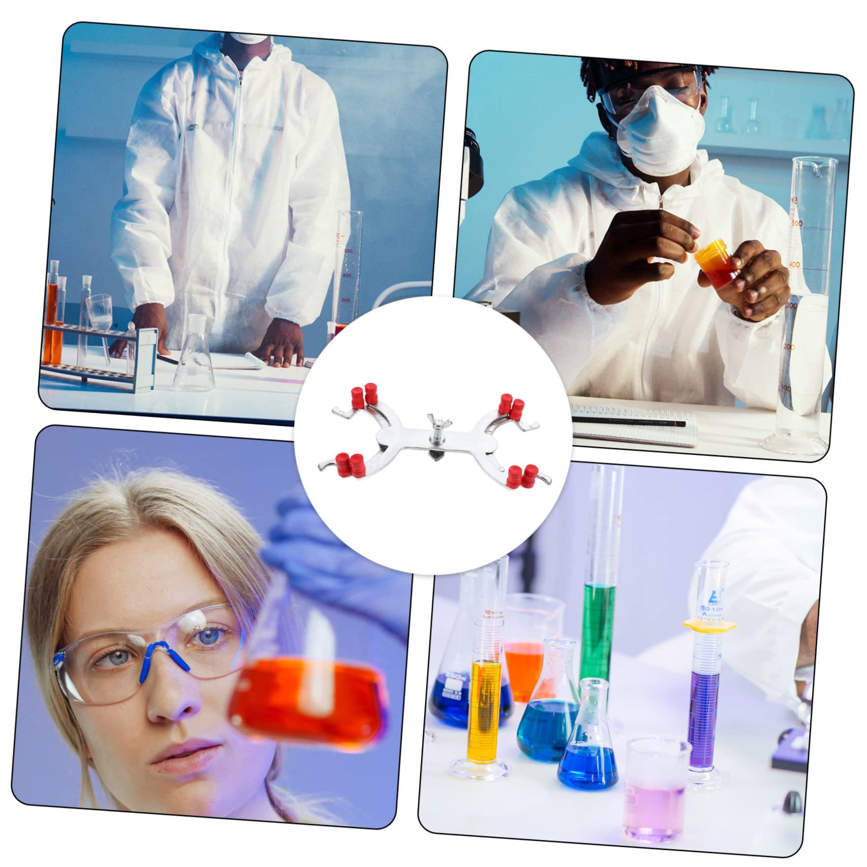 Alipis 5 Stück Titrationstisch Clip Chemie Zubehör Titrations Clip Klemme Labor Clips Für Titrationen Aluminium Clip Schulbedarf Experiment Silber Aluminiumlegierung