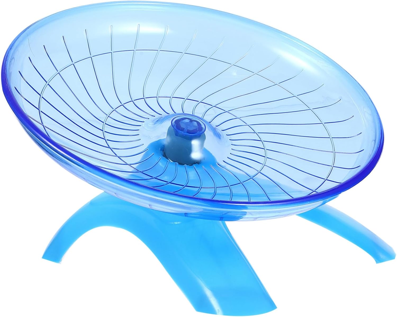 Kisangel Silent Hamster Running Wheel Pet Exercise for Small Hamsters Gerbils Hedgehogs Fun Treadmill Tray for Active Small Animals to Random Color