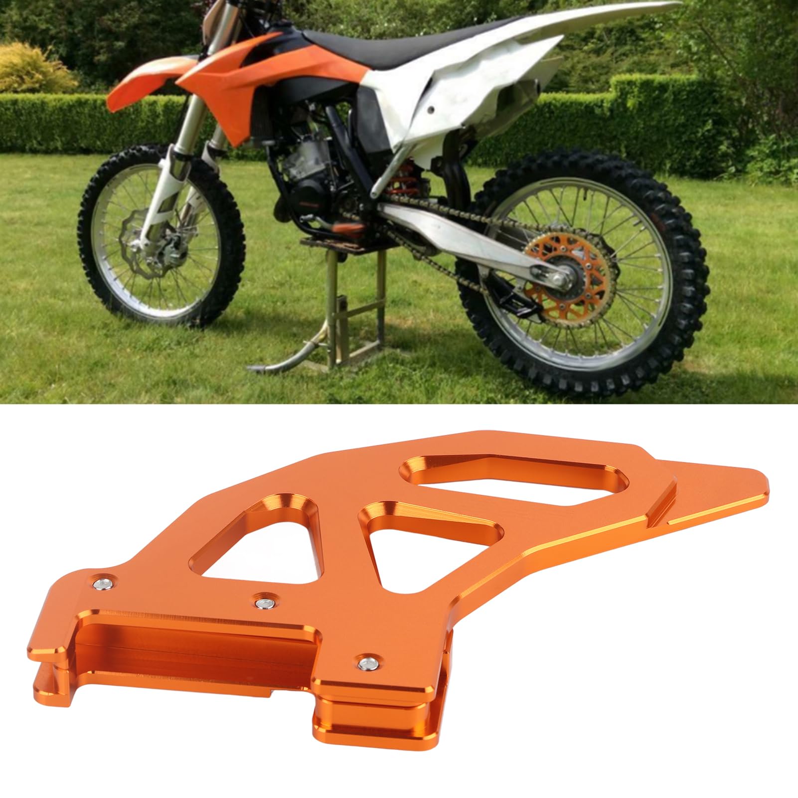 Protezione per Protezione Disco Freno Posteriore Accessori per Moto Adatta per 250 350 450(orange)