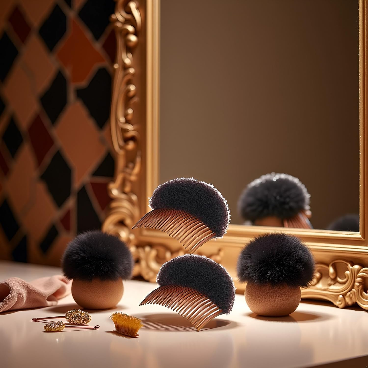 2 fermagli per capelli da donna, in morbida spugna di schiuma, accessori per acconciatura, accessori per acconciatura, inserti di base, cuscinetti per chignon, strumento per trecce