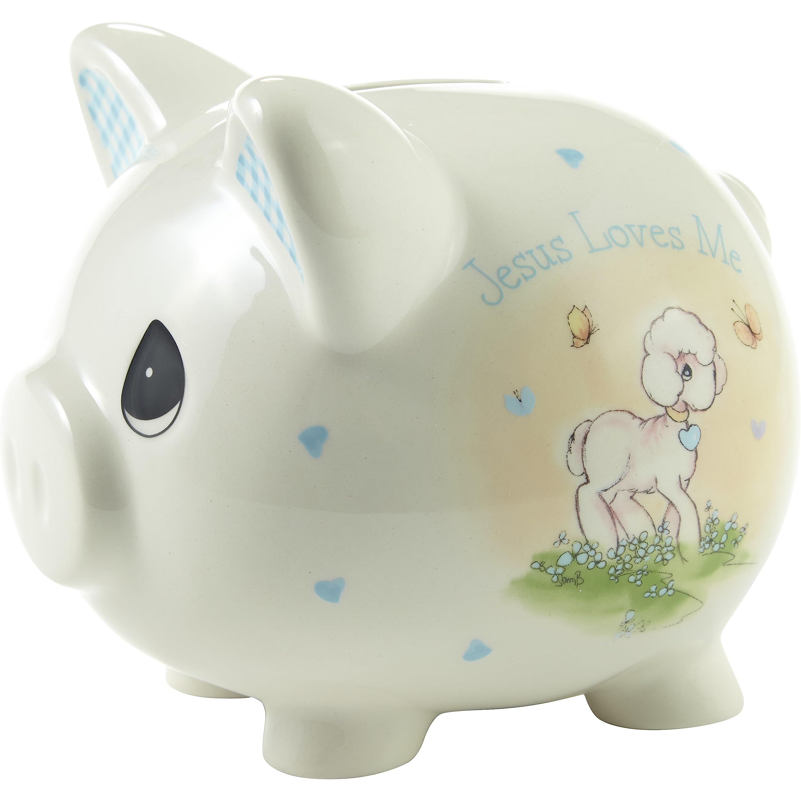 Precious Moments236402 Jesus Loves Me Blue Ceramic Bank