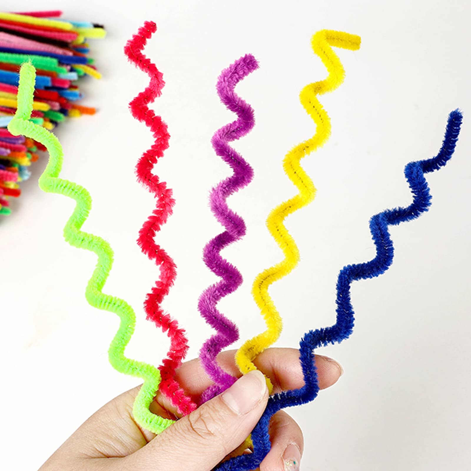Lot De 100 Cure-Pipes Multicolores 30 Cm - 10 Couleurs Vives - Idéal Bricolage Enfants & Adultes - Fil Chenille DIY