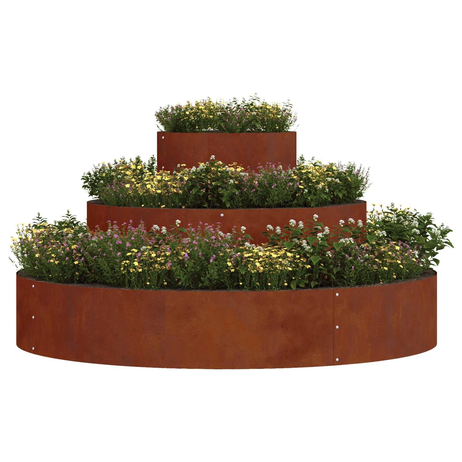 vidaXL Garden Planter Rusty 120 x 120 x 20 cm Weathering Steel