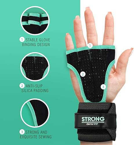 Miniatura 9 de Guantes de muñeca fuertes para mujer, agarres de soporte de muñeca para entrenamiento, entrenamiento con pesas, pilates, yoga y más