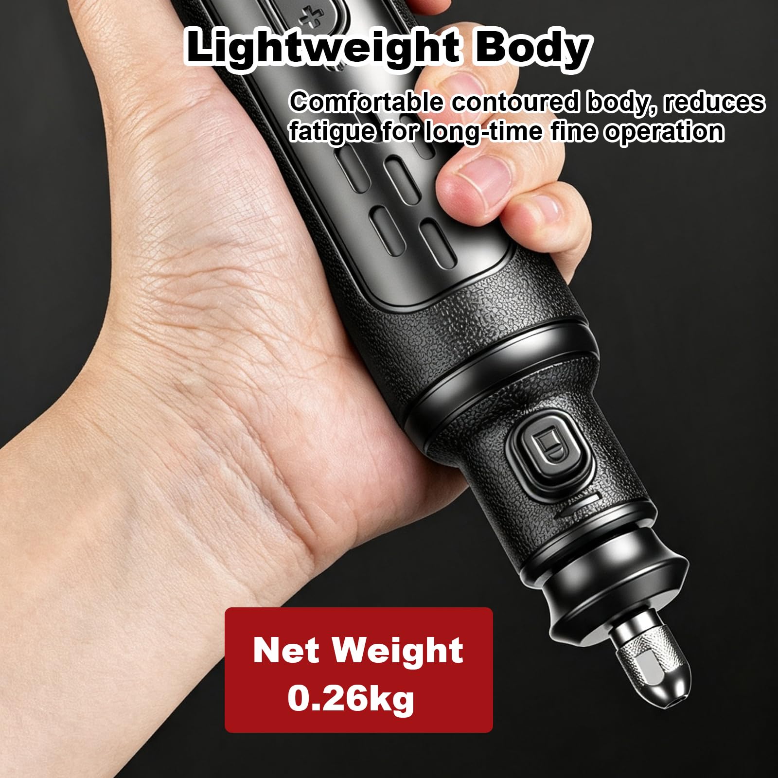 Penna Utensile Rotativo Senza Cavo, Schermo Digitale 5 velocità | per Levigatura, Intaglio, Lucidatura