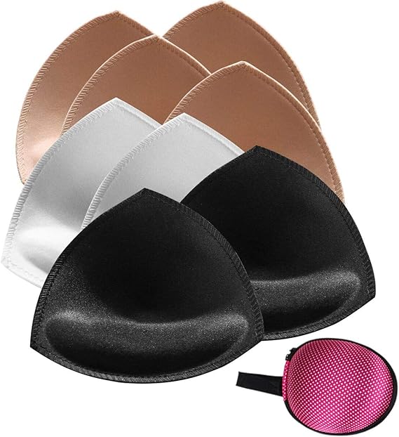 Bra Pads Inserts 4 Pairs, Ailyongq Women's Comfy Sports Bra