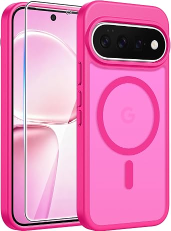 FNTCASE for Google Pixel 11 Pro XL Case Fit for MagSafe Hot Pink