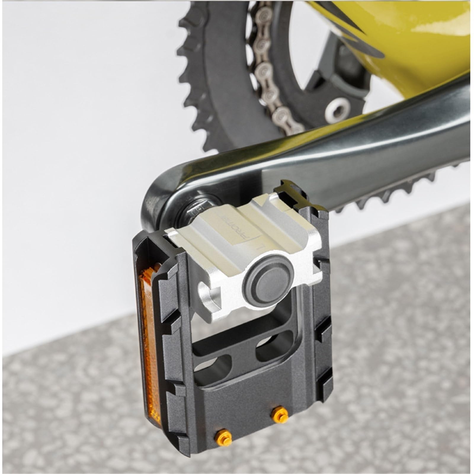 2 Paar Universal-Fahrradpedale mit reflektierenden Streifen, rutschfeste Halbaluminium-Legierung für Rennrad, MTB, Rennrad und MTB