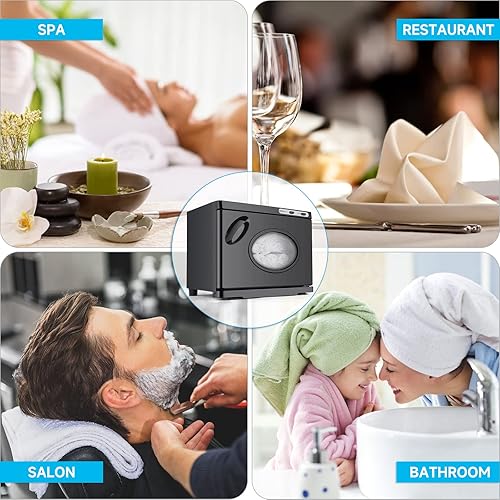Miniatura 18 de Calentador de toallas calientes, gabinete profesional de gran capacidad de 23 litros, calentadores de toallas de spa 2 en 1 para tratamientos