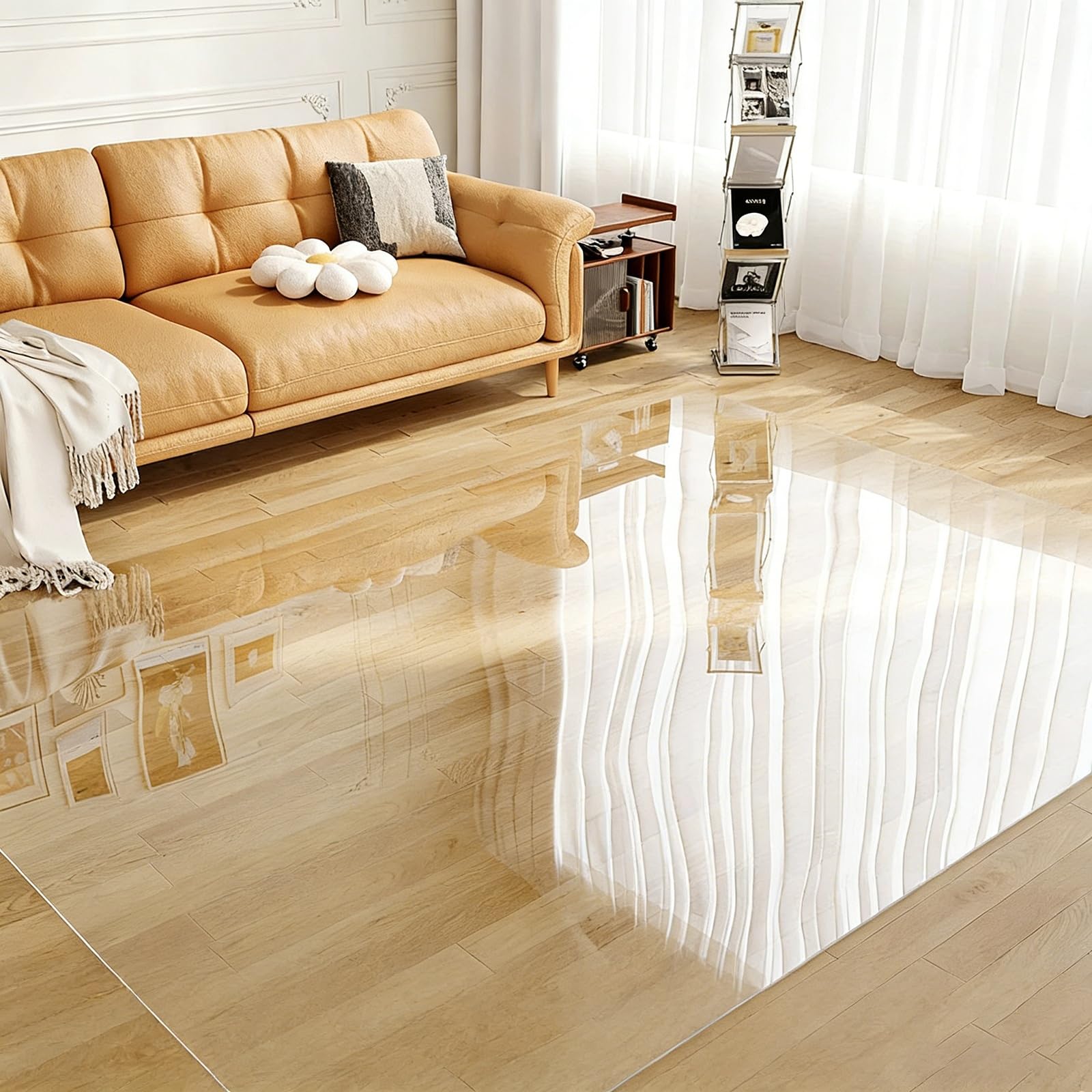 Tapis de sol en vinyle PVC 40x130 cm pour salle à manger et cuisine