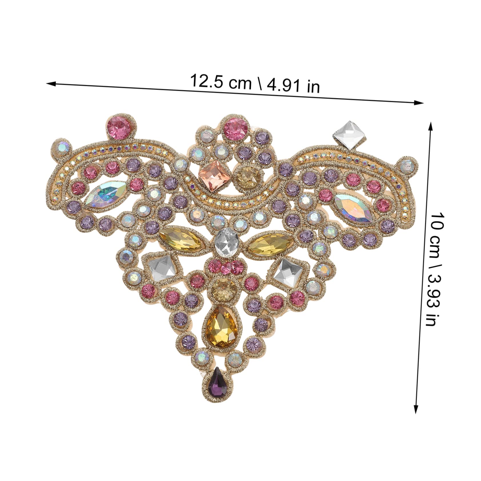 VILLCASE 5pezzi Rhinestone Applique Patch Per Abbigliamento Decorazione Termoadesiva Glitter Per Scarpe Borse e Accessori Per e Riparazioni Di Vestiti