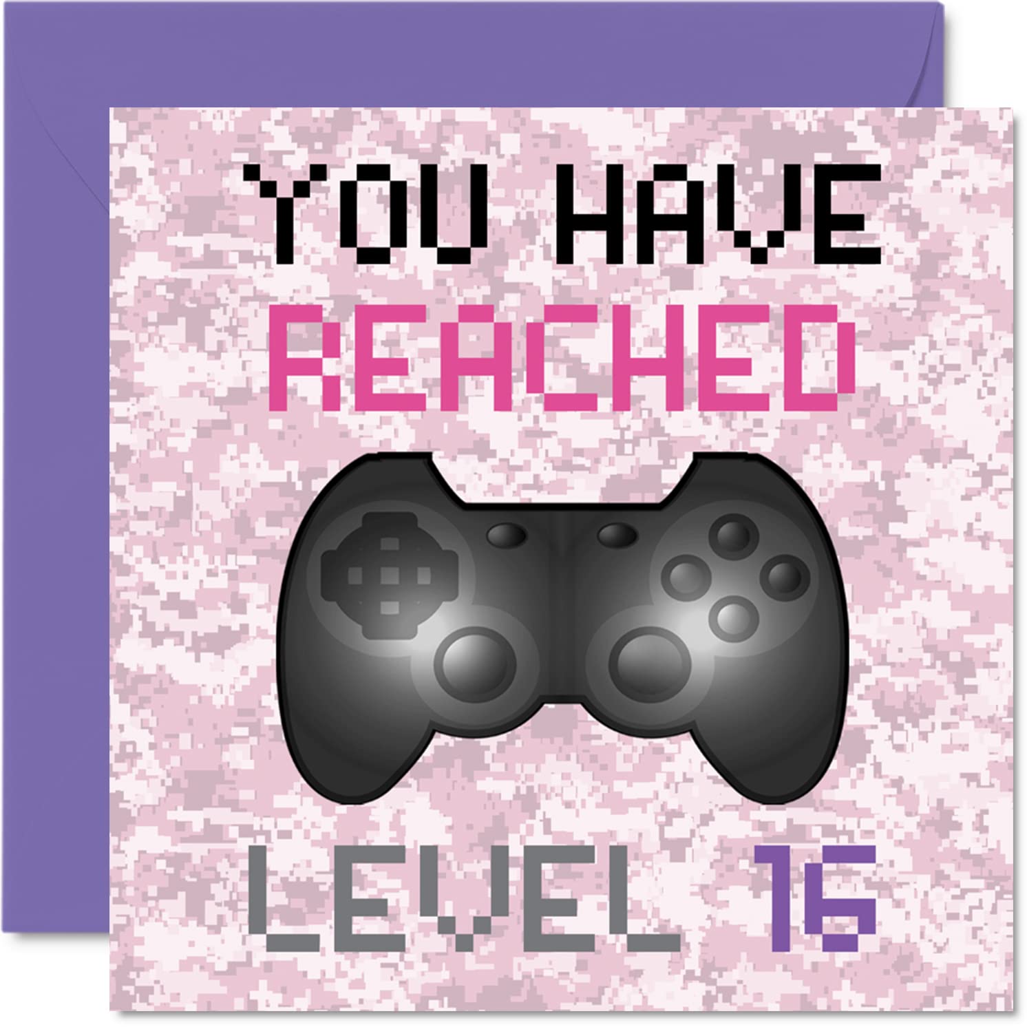 16th Gamer Birthday Card, You Have Reached Level 16