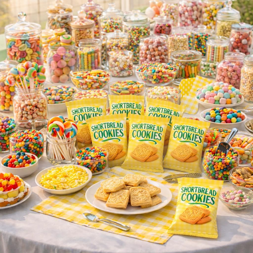 Shortbread Cookies Gourmet Butter Treats, Individually Wrapped - Breakfast Tea Coffee School Office Party Holiday Gift 30 Bags (6 Cookies Per Pack) 180 Total Pieces - Image 4