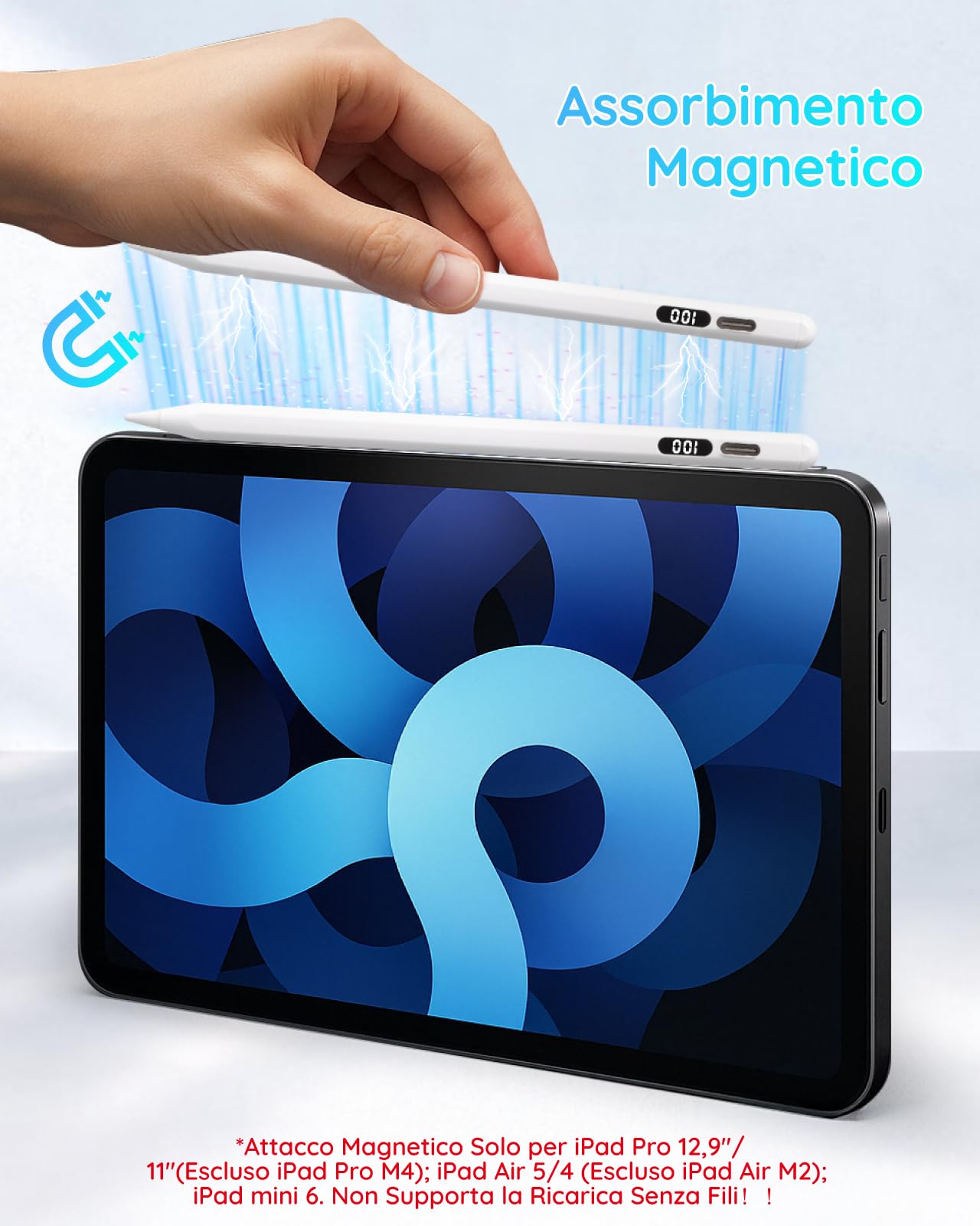 Hastraith Penna per Apple iPad 2018-2025, Ricarica Rapida in 13 Minuti