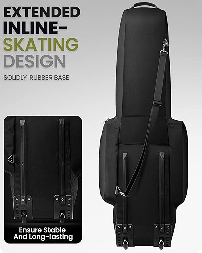 Miniatura 4 de OutdoorMaster Bolsa de viaje de golf acolchada con ruedas reforzadas, 900D Oxford resistente al desgaste e impermeable, funda de viaje de golf de