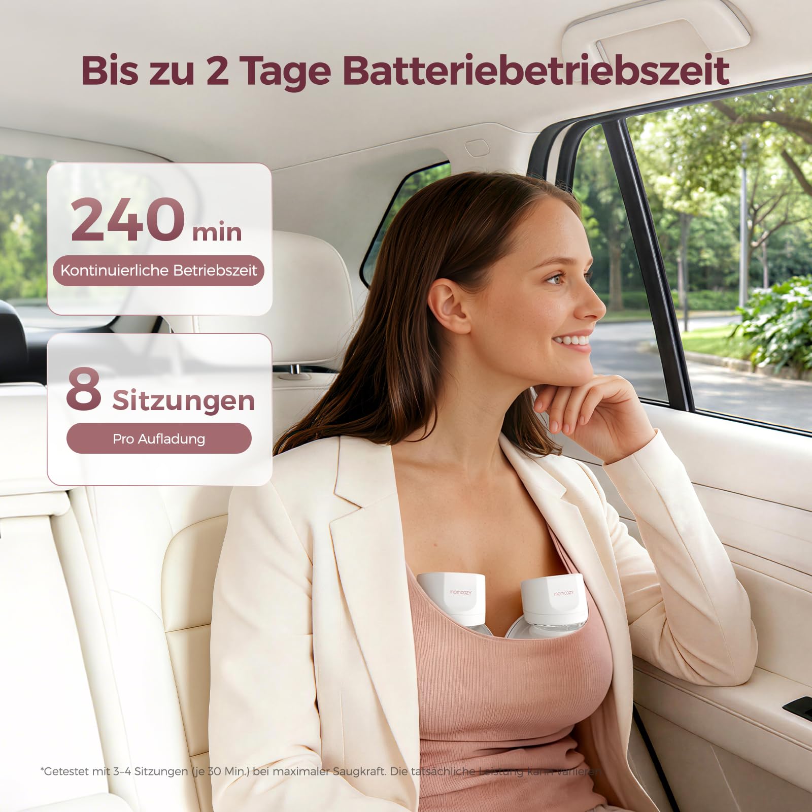 Momcozy Milchpumpe Elektrisch S12 Pro Quick, Freihändig breast pump electric, Tragbare Milchpumpe Elektrisch mit DoubleFit Hybrid-Brusthaube, Brustpumpe mit 3 Modi & 9 Stufen, 1er-Set, Weiß