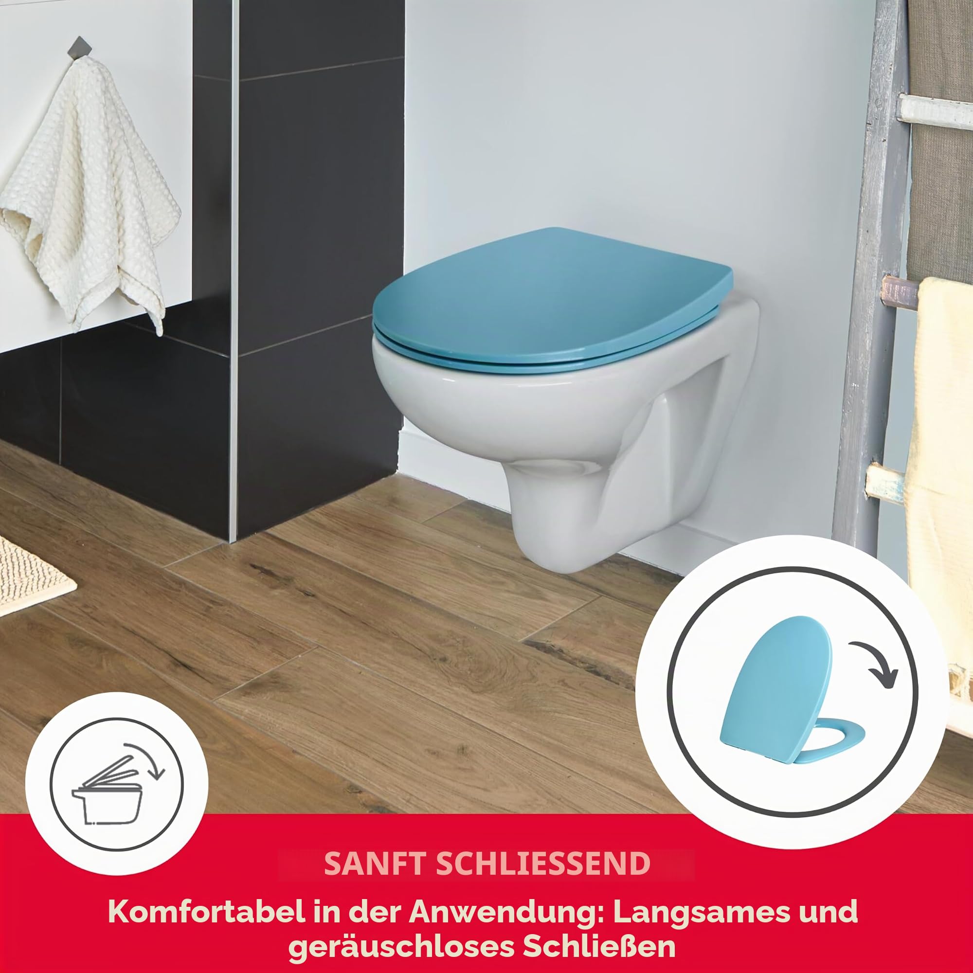 Wirquin WC-Sitz Marbella, blau, 20723074