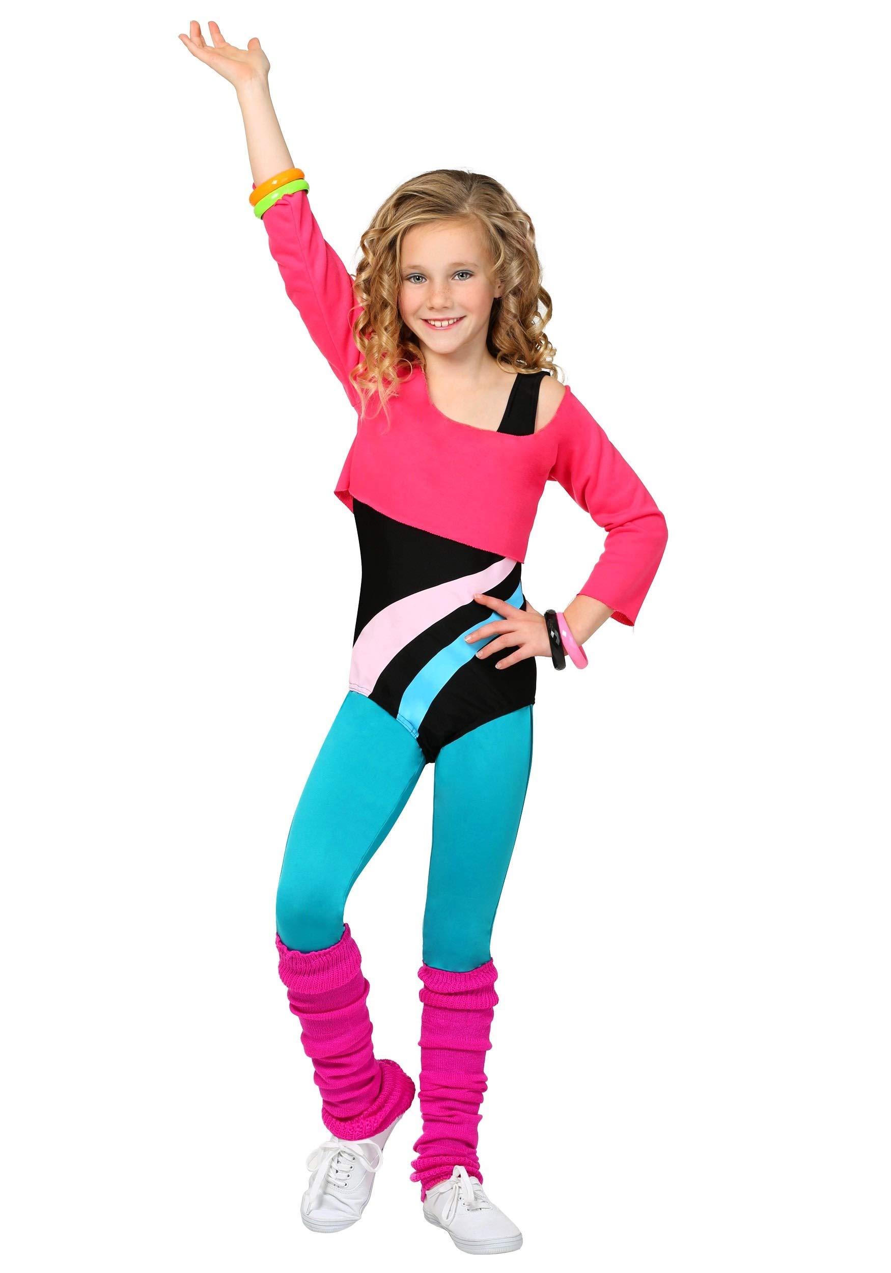 Let's Get Physical Kid's 80s Workout Girl Costume