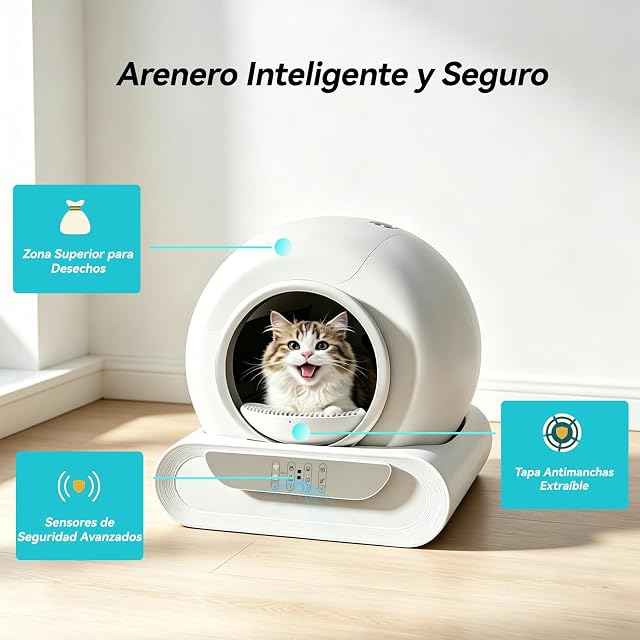 Foto 3 de 8 de DillyRab Arenero Automatico 74 L con Sistema Seguridad Avanzado